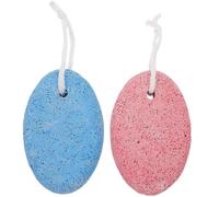 CIYODO 2 pièces Pierre Exfoliante pour Double Face Pierre Volcanique Dure pour Pédicure Grattoir Peaux Mortes avec Prise Confortable Lot pour Réduction de la Fatigue et Couleur Aléatoire