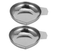 CIYODO 2 Pièces plateau de pesée en diamant Pâtisserie petits plateaux plats de pesée mini balance de cuisine plateaux à échelle métal tasse à mesurer pour balance Acier inoxydable