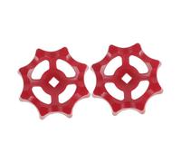 CIYODO 2 Pièces Poignée de Robinet Extérieure Plastique Rouge Lot de Volants de Rechange pour Vannes à Soupape et Vannes Arrêt Poignée Ergonomique pour Facile et Sécurisé