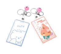 CIYODO 2 pièces Porte-badges Acrylique Transparent Étui pour Cartes Identité Étudiant et Transport Protection et Légère pour Cartes de Visite et Badges Design Pratique et Sécurisé