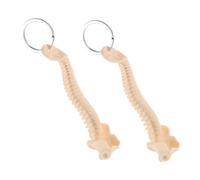 CIYODO 2 Pièces Porte Clés Anatomique Colonne Vertébrale Modèle Réaliste Osseux Accessoire Décoratif pour Sac à Dos Outil Pédagogique pour Étudiants et