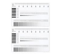 CIYODO 2 Pièces Règle Transparente Haute Précision pour Mesure Défauts Jauge Plastique Portable pour Inspection de Fissures et Rayures Outil de Mesure Polyvalent et Léger