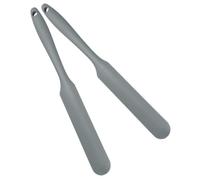 CIYODO 2 pièces Spatule Silicone pour Gâteau et Crème Ustensiles de Cuisine Antiadhésifs et Ergonomiques pour Pâtisserie Cuisson Petite Grise
