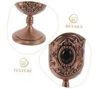 CIYODO 2 Pièces Verres à Vin Vintage avec Tige Haute Ergonomique Calices Médiévaux Rétro pour Décoration et Cérémonies Coupe Eau Sainte pour Halloween et Réunions Familiales