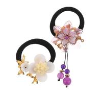 CIYODO 2 Pièces Vintage Chinese Style Hair Ties For Ponytail Thick Elastic Scrunchies In And Soft Hair Bands For Women Everyday Use