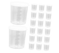CIYODO 20 Pièces Lot de Tasses de Mesure avec Couvercle Gobelets Gradués pour Prélèvement Déchantillons Collecte et Stockage pour Usage Laboratoire et