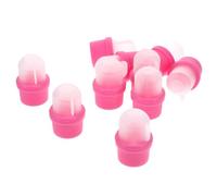 CIYODO 20 pièces Wraps de Dissolvant Vernis Ongles Réutilisables Soak Off Caps Silicone pour Retrait Gel Semi-permanent Usage Salon et Domicile
