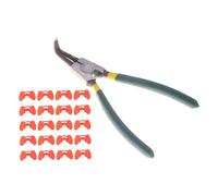 CIYODO 21 Pièces Lunettes Anti-picage Poules sans Épingle avec Pince Ergonomique Alliage Protection Oculaire pour Poulets et Faisans Kit Complet Antipicage pour Élevage