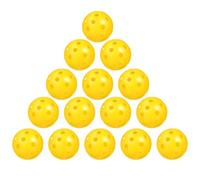 CIYODO 24 pièces Balles Entraînement de Golf Creuses Jaunes pour Pratique Intérieure Légères et Haute Visibilité Accessoires de Golf pour Amélioration des Compétences