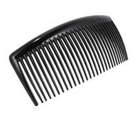 CIYODO 24 pièces Peigne Plastique 27 Dents pour Coiffure Latérale Petit Peigne Portable pour Femme et Fille Doux et Anti-nœuds Accessoire Cheveux Élégant Noir 24 pcs/pack