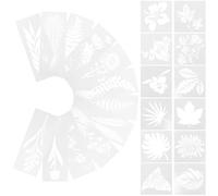 CIYODO 24pièces Pochoirs Peinture Fleurs et Plantes Réutilisables Pet Modèles Décoratifs DIY pour Mur Artisanat et Coloriage Vintage