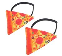 CIYODO 2pcs Bandeaux de Pizza pour Garçon et Filles et Adultes, Chapeaux Fous Confortables en Tissu Tricoté et Feutre, Accessoires Uniques pour Fête Dhalloween et Cosplay
