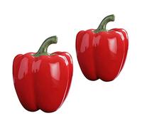 CIYODO 2pcs Bocaux de Conservation en Céramique Rouge, Forme Piment