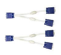 CIYODO 2pièces Adaptateur avec Sortie Double Convertisseur Splitter pour Écrans Câble De Distribution Moniteur Compatible avec Pin