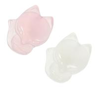 CIYODO 2pièces Breloques Renard pour Loisirs Créatifs Pendentifs Mini Renard Agate Blanche et Rose Charm Pendants DIY pour Fabrication de Bijoux Accessoires Légers et Durables