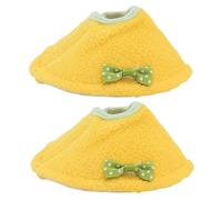 CIYODO 2pièces Collier De Protection Anti-picage pour Perroquet Lot de Jaune Accessoire De Décoration pour Oiseaux De Compagnie