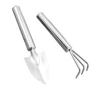 CIYODO 2pièces Mini Pelle Et Râteau Ensemble De Outils De Jardinage pour Fleurs Et Plantes Truelle Conçue pour Pots De Fleurs Et Bonsaïs