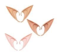 CIYODO 3 Paires d'oreilles Elfe en Latex Résistantes à l'usure, Accessoires de Cosplay Pratiques et Remplaçables pour Halloween et Performances