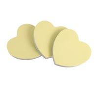 CIYODO 3 Pièces Bloc-notes Autocollants Forme Cœur Adhésifs Repositionnables pour Bureau École Maison Notes Mémo Effaçables sans Trace Rappel et Organisation Quotidienne