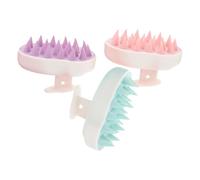 CIYODO 3 pièces Brosse Massage Chevelu Small Scalp Brush pour Shampooing et Gommage Brosse à Cheveux Sec et Humide Accessoire Relaxation et Nettoyage Profond Du Chevelu
