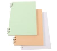 CIYODO 3 pièces Cahiers Spirales Lot Couverture Plastique Couleurs Pastel pour Notes Scolaires et Bureau