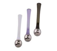 CIYODO 3 pièces Cuillères de Massage Visage en Métal de Zinc pour Crème Yeux et Masque Facial Sticks de Soin Compact et Anti-rides Portables pour Usage Personnel et Institut de Beauté