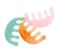 CIYODO 3 Pièces Gua Sha Scalp Massager Resin Five-claw Manual Hair Comb For Stress Relief And Portable Head Massage