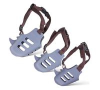 CIYODO 3 Pièces Muselière pour Grand Chien Doux Respirante et Confortable Aboiement Prévention Morsures et Ingestion Lot de Protection Toilettage et Promenade