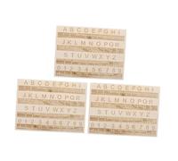 CIYODO 3 pièces Planche Bois Braille pour Garçon Fille avec Alphabet Complet et Points Relief Outil Pédagogique Portable pour Apprentissage Tactile