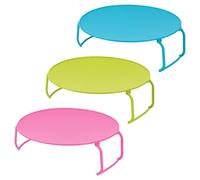 CIYODO 3 pièces Set de Supports Pliants pour Plats Étagères de Cuisson Vapeur Multifonctionnelles Résistantes Chaleur pour Micro-ondes et Cuisine Quotidienne Couleur Couleur Aléatoire