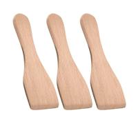 CIYODO 3 Pièces Spatule Bois pour Cuisine Grattoir à Crème pour Gâteau Spatule à Pizza Bois Petite Multi-usages