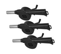 CIYODO 3 pièces Ventilateur à Manivelle Souffleur Manuel Compact Portable pour Barbecue Camping Contrôle Air Facile et Pratique pour Feu Grill Viande