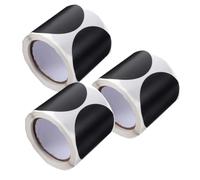 CIYODO 3 Rouleaux Étiquettes Rondes Réutilisables pour Pots Épices PVC Étanches Surface Effaçable Au Craie Lot pour Organisation Cuisine