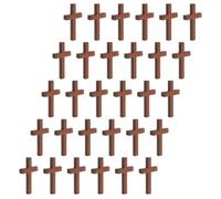 CIYODO 30 Pendentifs Croix en Bois pour Bijoux Diy, 30 Pièces, Design Élégant et Délicat, pour Contemplation et Création de Bracelets Personnalisés