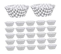 CIYODO 300 pièces Caissettes à Cupcakes Papier à Motif à Carreaux Noir et Blanc Résistantes Graisse pour Muffins et Pâtisseries Liners de Cuisson Multifonctionnels pour Usage Domestique