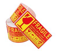 CIYODO 300 pièces Étiquettes Fragile Autocollants pour Cartons Expédition Adhésif Fort pour Boîtes Fragiles Avertissement Ne Plier pour Déménagement et Transport Étiquettes de Précaution