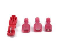 CIYODO 300 Pièces Kit de Connecteurs Électriques Rouges en Nylon Isolés, Cosses à Sertir Awg22-18, Bornes Mâles Dénudage Automatique pour Projets Domestiques et Marins