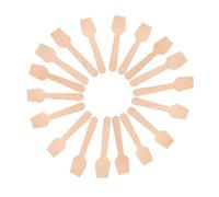 CIYODO 300 Pièces Mini Wooden Spoons For Spices And Desserts Disposable Square Handle Tasting Spoons For Ice Yogurt Party Catering And Food Sampling