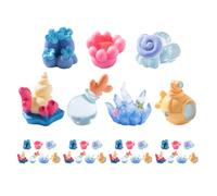 CIYODO 35 Pièces Figurine de Corail Artificiel, Décor Miniature | Haute Simulation, Résiste à Déformation, Faible Entretien, pour Bac à Poissons et Bureau Style Aléatoire