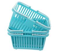 CIYODO 3pièces Lot De Paniers De Rangement Plastique Pour Fruits Légumes Cosmétiques Bijoux Avec Poignées Et Ouverture Creuse Pour Séchage Rapide