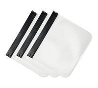 CIYODO 3pièces Travels Cosmetic Bag Transparent Makeup Pouch Portable Makeup Bag Lightweight for Travel Easy to Open and Close