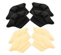 CIYODO 4 Coussinets Talon Antidérapants Invisibles pour Chaussures Trop Grandes Protection Ampoules Lot avec Beige et Noir Adhérence Renforcée pour Hommes et Femmes