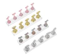 CIYODO 4 Ensembles Support Ongles Artificiels Magnétique avec Base pour Entraînement Manucure Débutants Présentoir Pratique Réutilisable pour Faux Ongles et Nail Art
