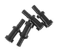 CIYODO 4 Pièces 4 Adaptateurs en Alliage D'aluminium pour Pompe à Air Embouts de Gonflage Rapides et Étanches pour Vélo, Bateau Gonflable, Matelas Kit de Réparation D'embouts Noirs pour