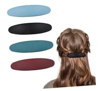 CIYODO 4 Pièces Barrettes à Cheveux Plates Antidérapantes pour Cheveux Épais ou Fins Clips de Ponytail Noir Bleu Ciel Bleu Aigue et Accessoires de Coiffure Élégants