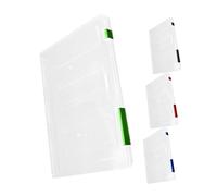 CIYODO 4 Pièces boîte de rangement de dossiers cas de stockage de fichiers cas de fichier mallette de projet portable avec porte-documents Plastique Bleu