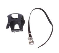 CIYODO 4 pièces Clips Orteils Vélo avec Sangles Fixes Antidérapantes Protège Pied VTT pour Pédales Route et Montagne Bande Réglable Plastique Noir