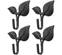 CIYODO 4 PièCes Crochet Mural Vintage Fer Forme Feuille DéCorative PatèRe Murale RéTro En Fer Avec Finition Bronze Vert Pour Manteaux Chapeaux Sacs Serviettes