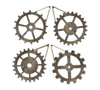CIYODO 4 pièces Décoration Murale Engrenage Rétro Bois Art Mural Industriel Style Vintage Steampunk pour Intérieur Ornement Suspendu pour Maison et Bricolage