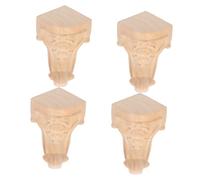 CIYODO 4 Pièces Jambes de Sculptées pour Table Canapé pour Tables Courtes Design Européen Élégant Faciles à Installer